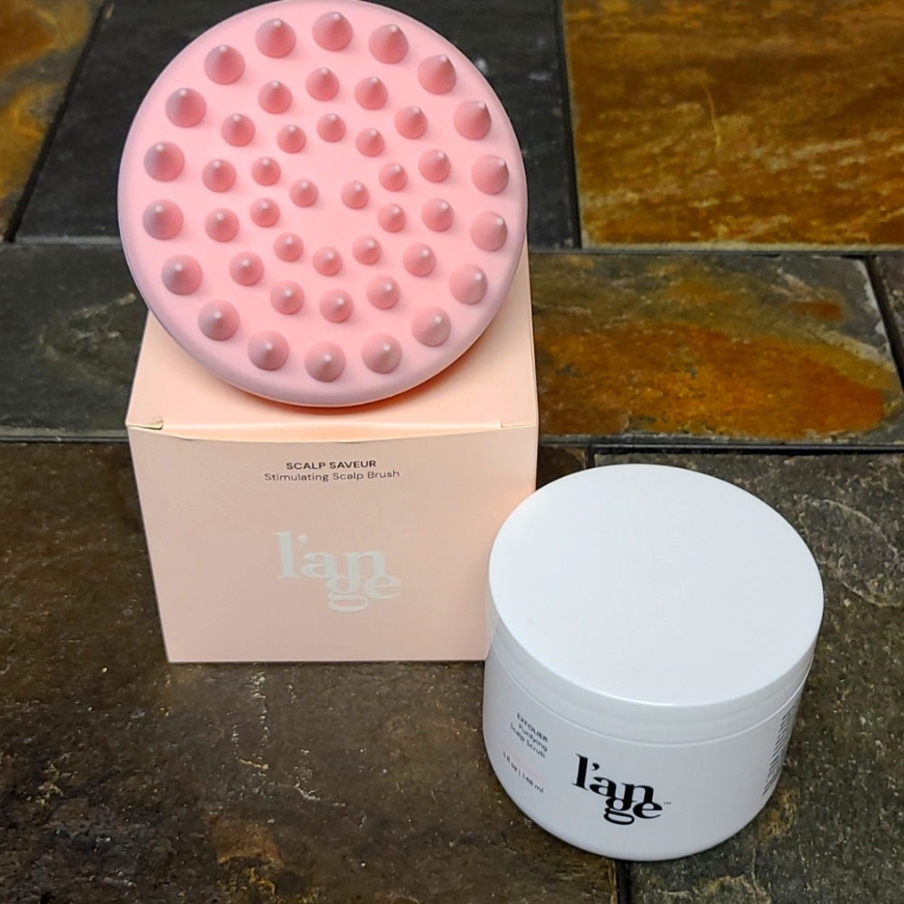 L'ange Stimulating Scalp Brush and Purifying Scalp Scrub COMBO
